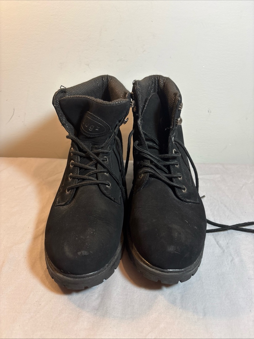 Lugz Men's Black Lace-Up Work Boots
